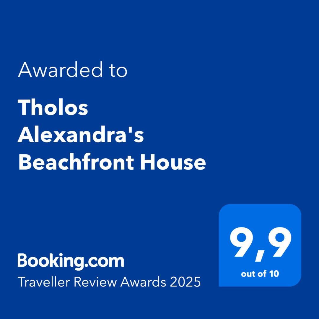 Tholos Alexandra'S Beachfront House Kavoúsion Exterior foto